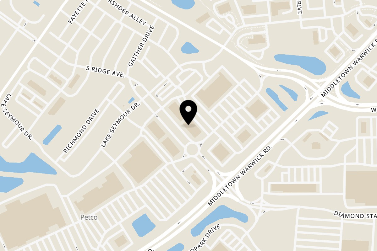 Map showing the location of The Crabcake Company on 402 S Ridge Ave in Middletown